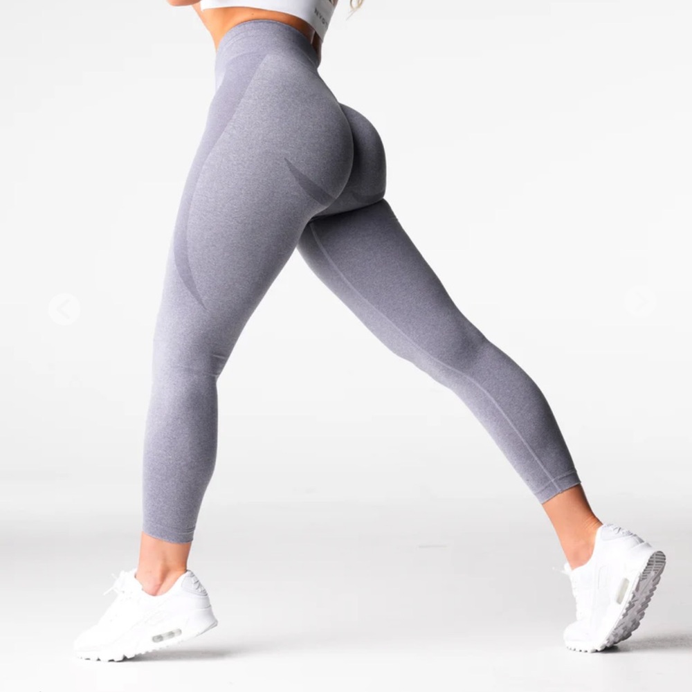 NVGTN Grey Mid Rise Contour Seamless Leggings